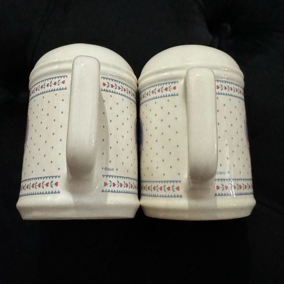 VTG Ceramic Salt & Pepper Shakers Welcome Friends Hearts & Geese Cottagecore EUC - Picture 3 of 10